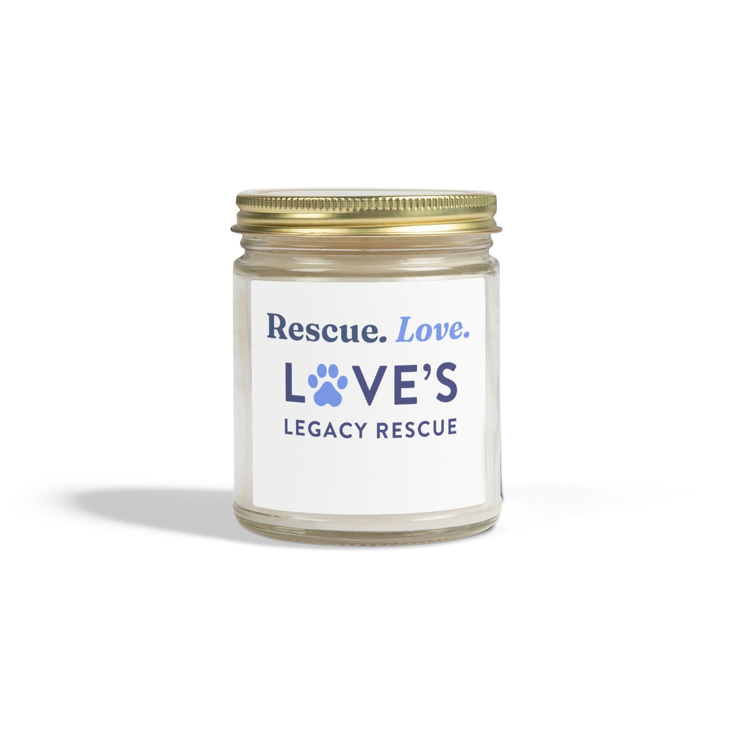 Rescue. Love. Soy Coconut Apricot Candle — Love’s Legacy Rescue Fundraiser (4oz/9oz)