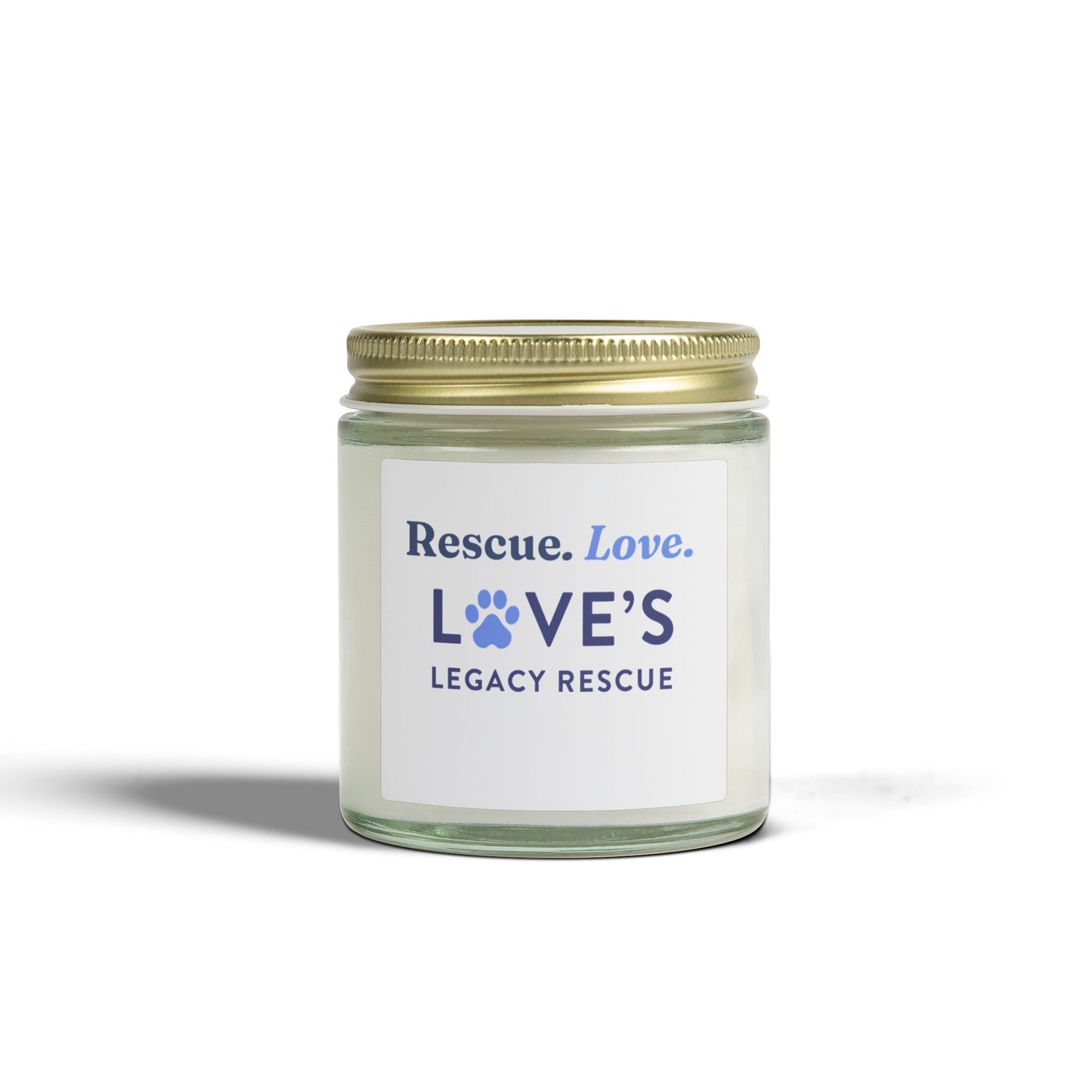 Rescue. Love. Soy Coconut Apricot Candle — Love’s Legacy Rescue Fundraiser (4oz/9oz)
