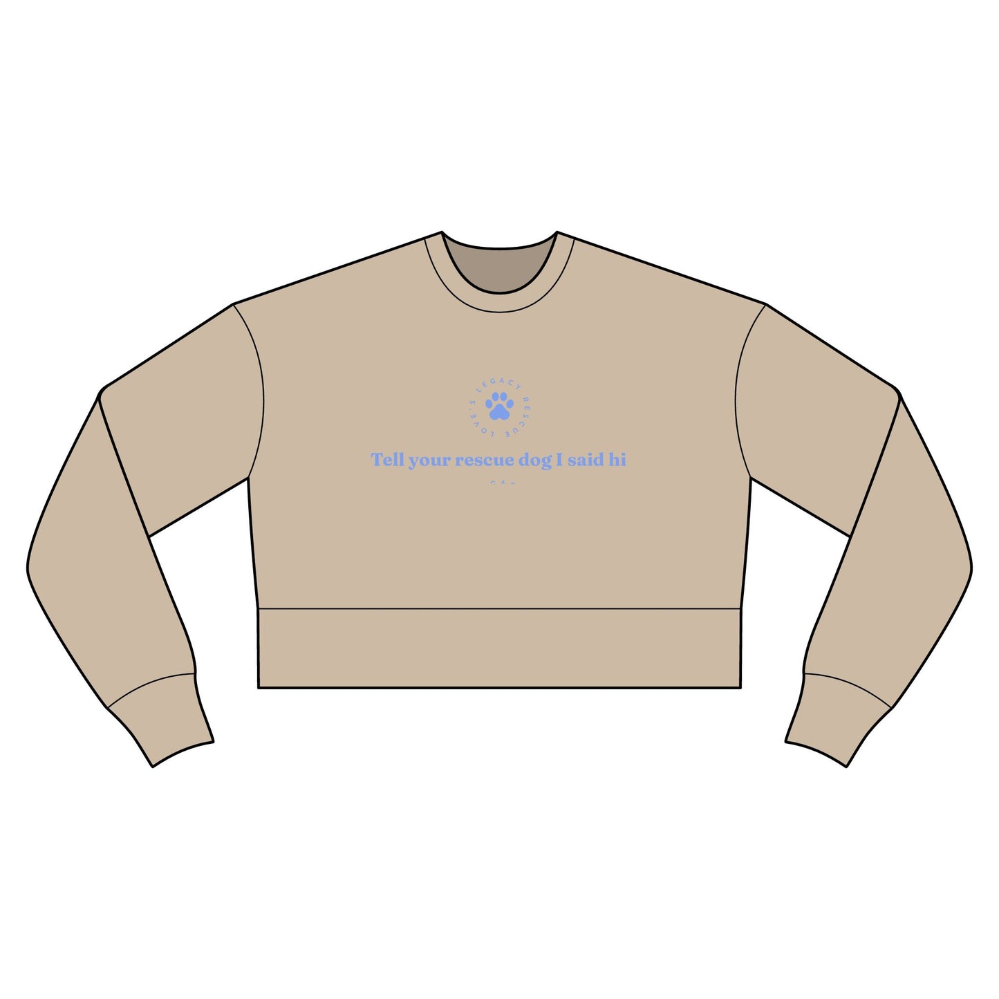 Cropped Sweatshirt — Rescue Dog