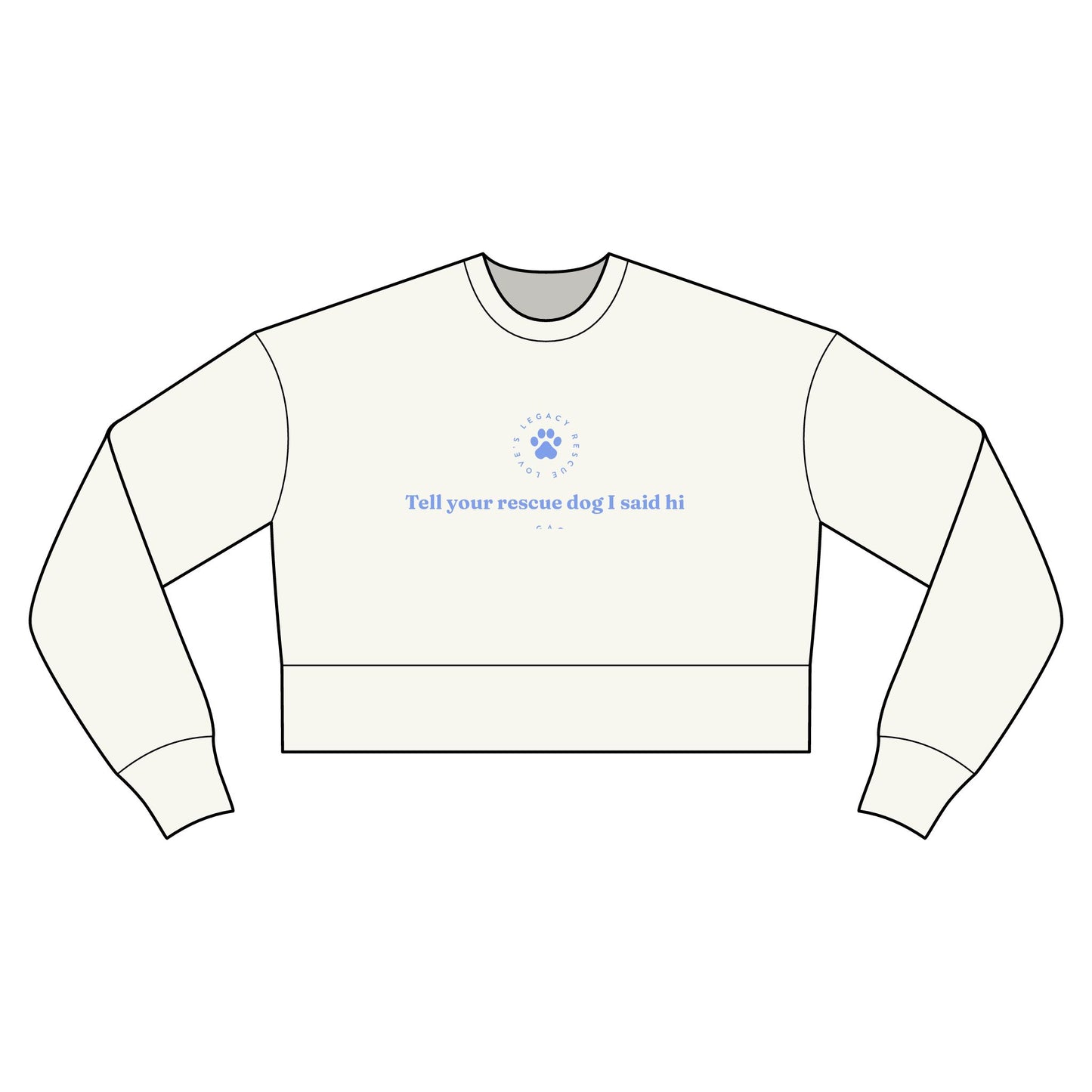 Cropped Sweatshirt — Rescue Dog