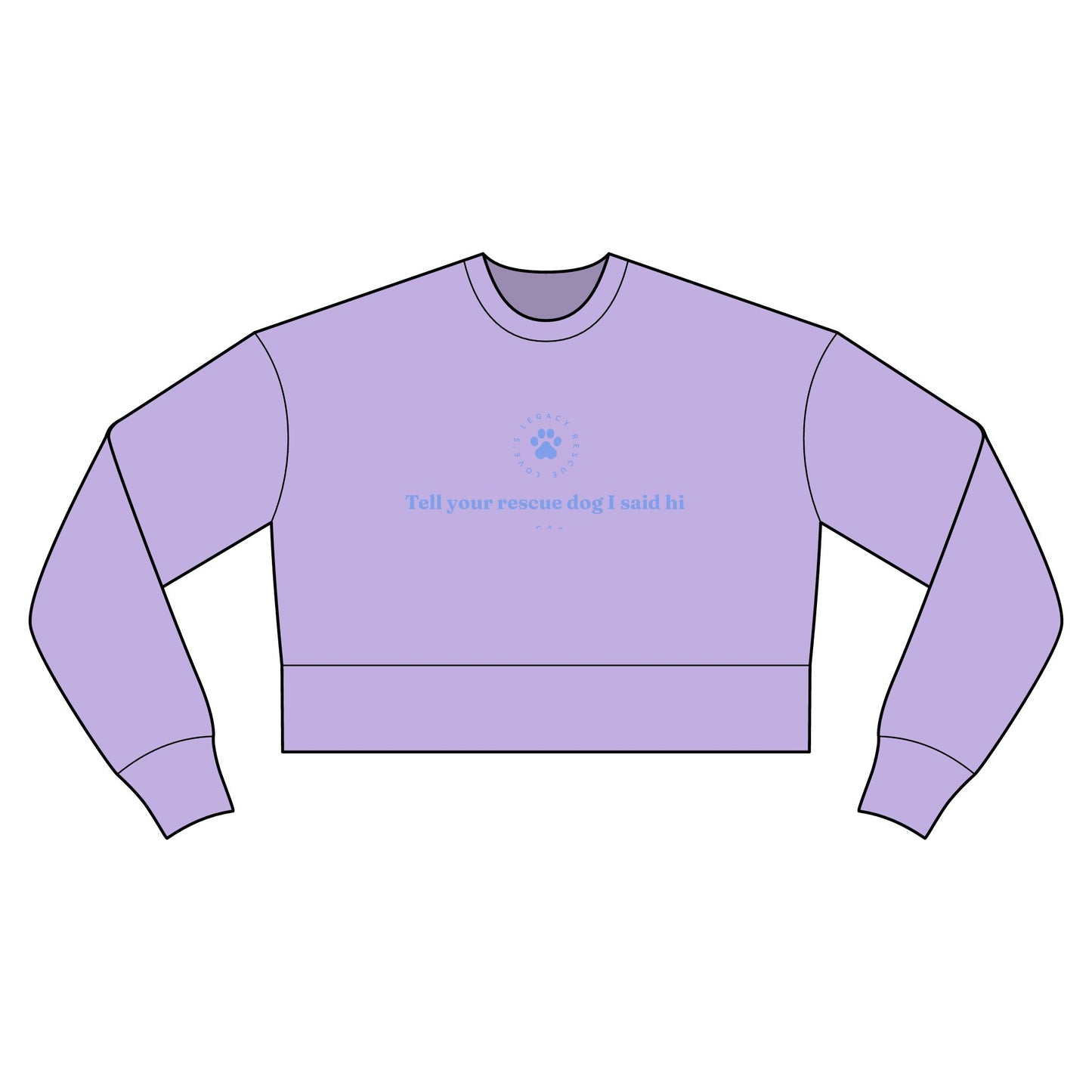 Cropped Sweatshirt — Rescue Dog