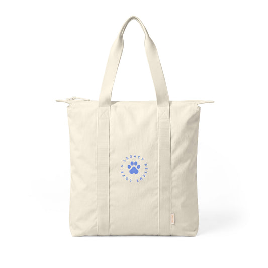 Nomad Canvas Tote Bag — 'Pack Light, Roam Free' Paw Logo Carry-All