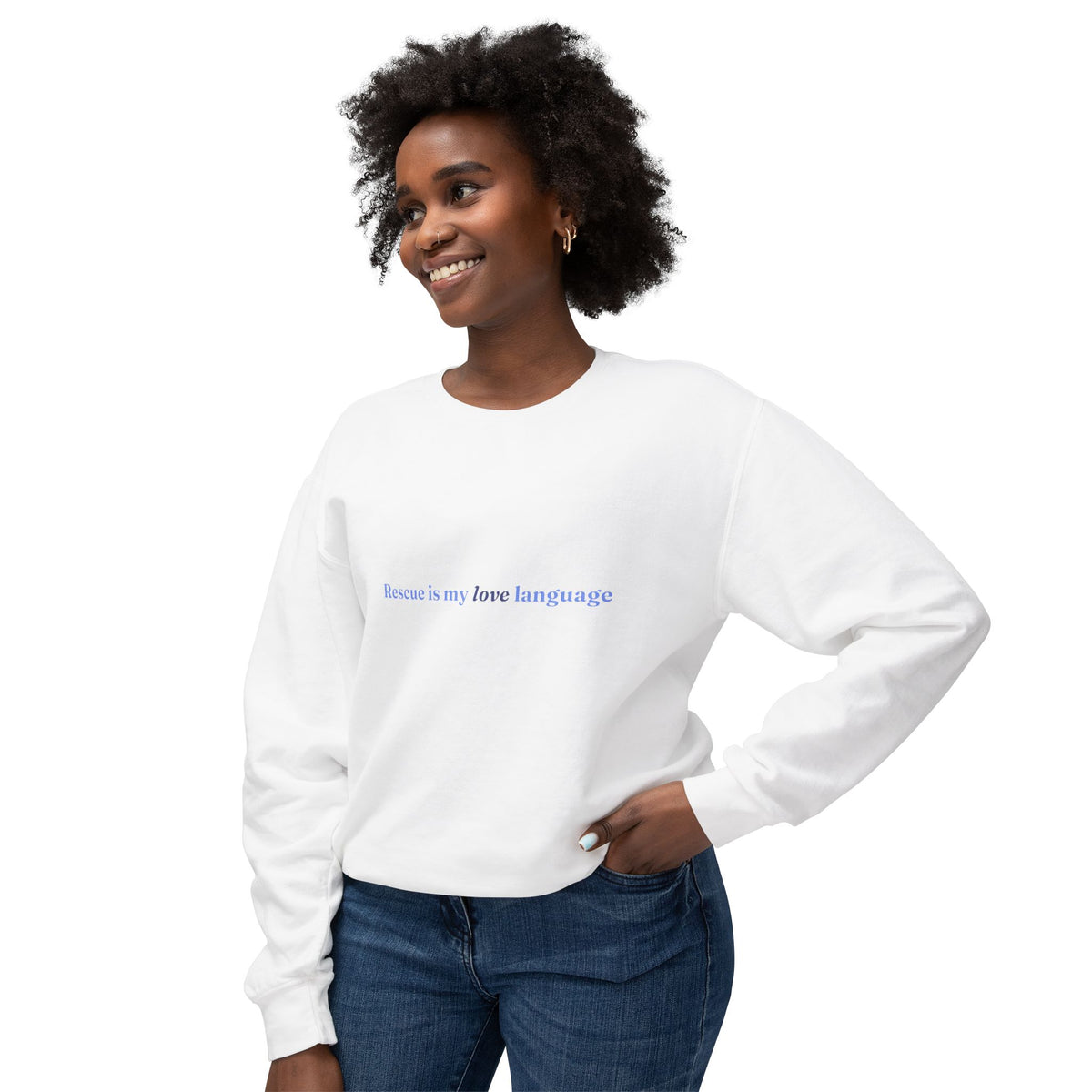 Rescue Love Crewneck Sweatshirt – Animal Rescue Paw Print