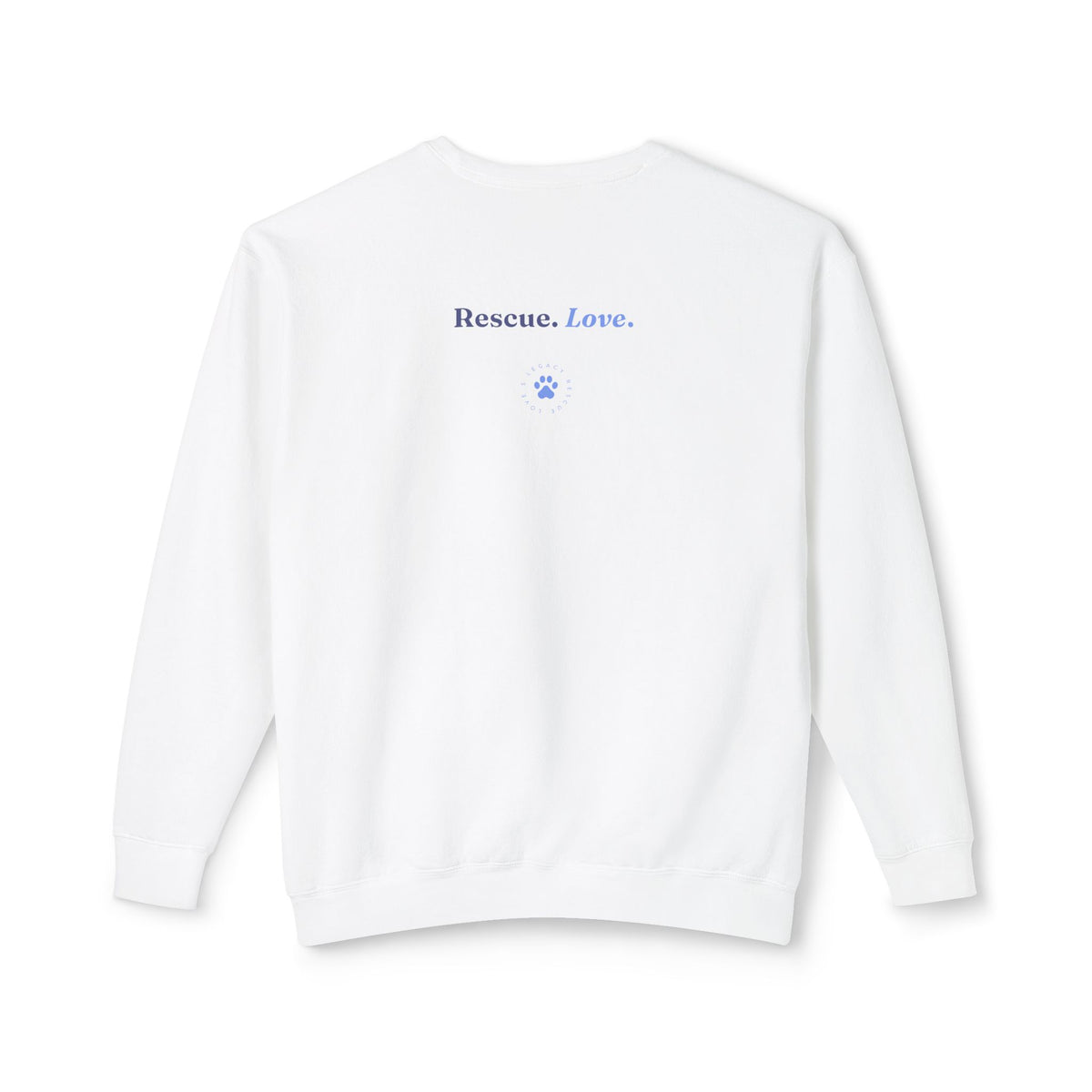 Rescue Love Crewneck Sweatshirt – Animal Rescue Paw Print