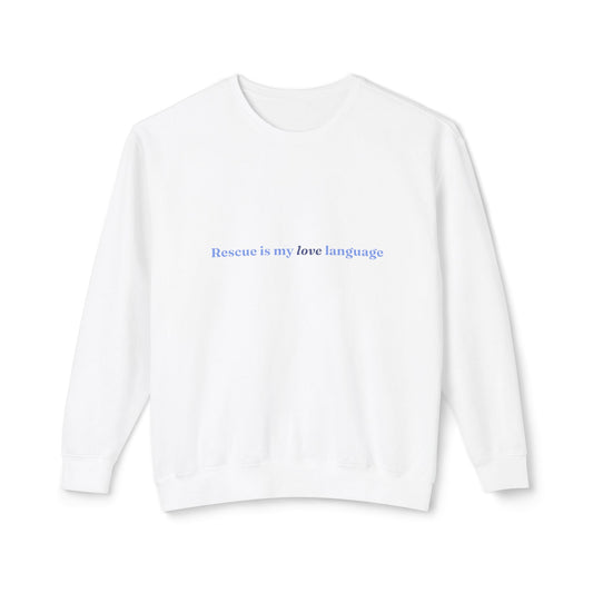 Rescue Love Crewneck Sweatshirt – Animal Rescue Paw Print