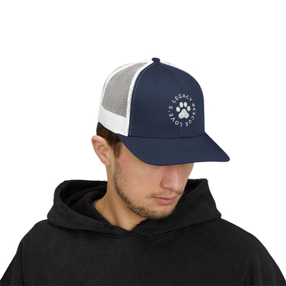 Snapback Embroidered Logo Trucker Cap
