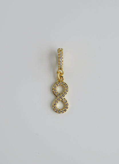 Diamond Infinity Charm on Clasp