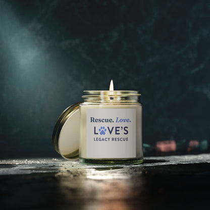 Rescue. Love. Soy Coconut Apricot Candle — Love’s Legacy Rescue Fundraiser (4oz/9oz)