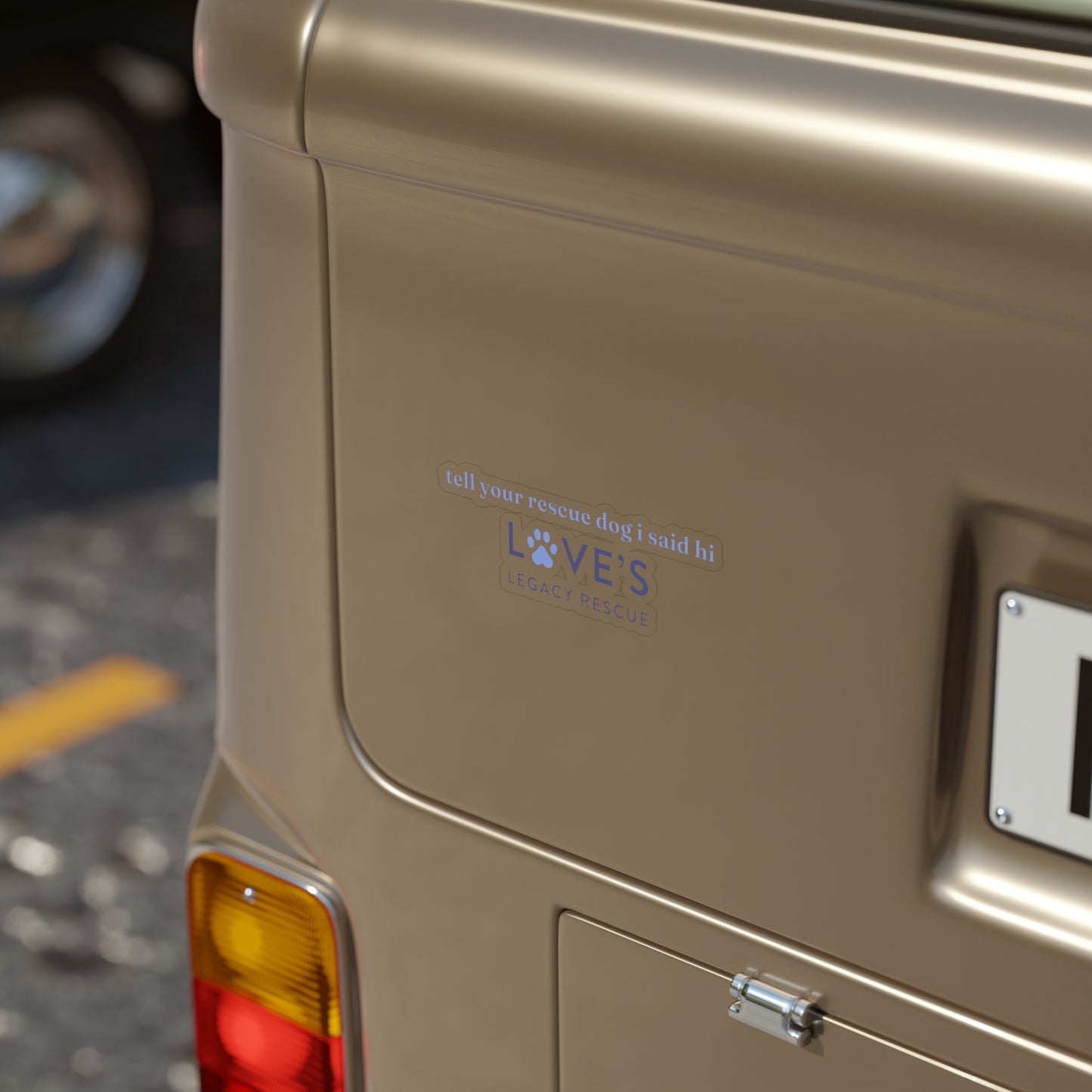 Die-Cut Transparent Paw Print Sticker — Outdoor Weatherproof Vinyl