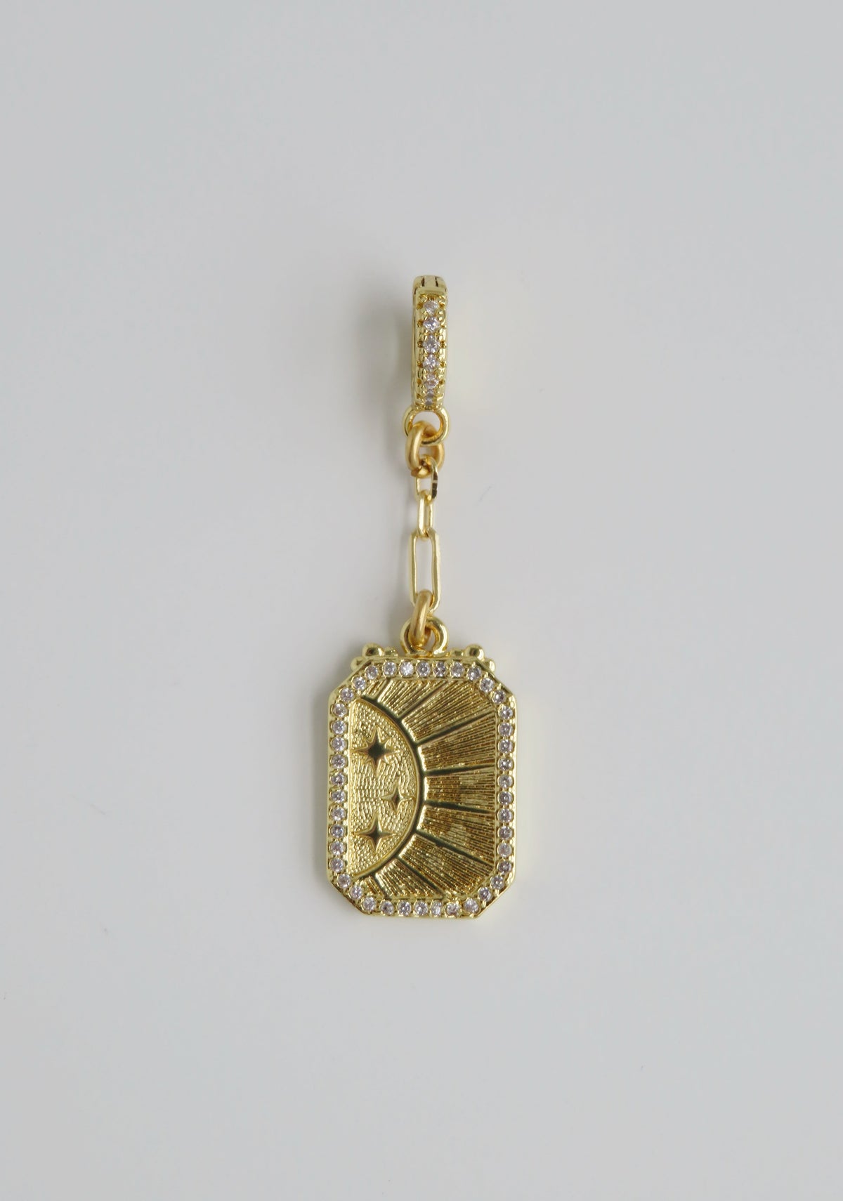 Ray of Light Diamond Hinged Clasp Chain Charms