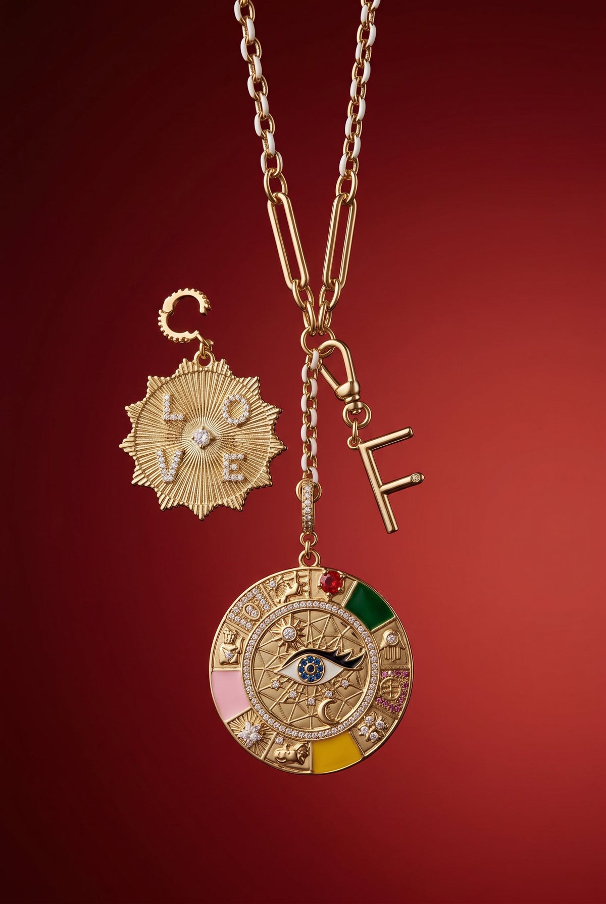 Celestial Evil Eye Good Luck Charm with Clasp