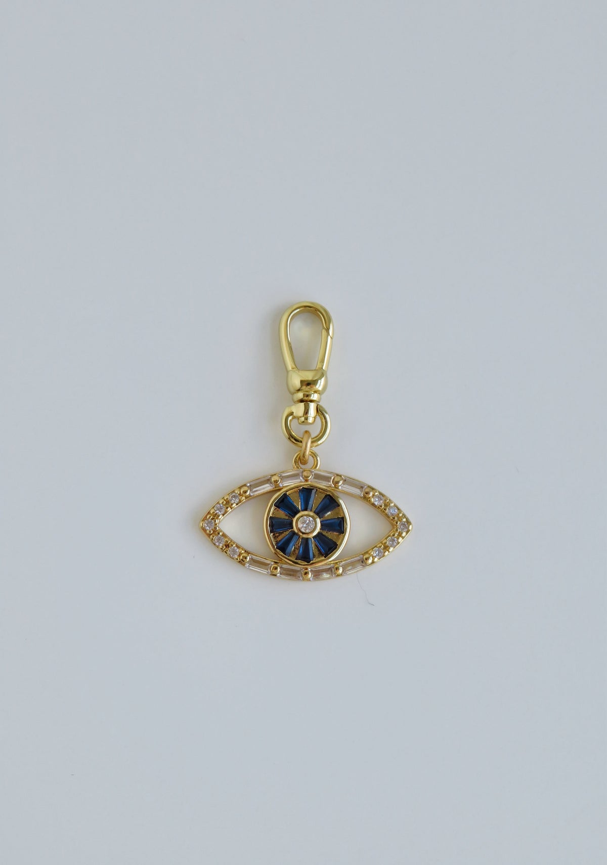 Royal Blue Evil Eye Charm on Swivel Clasp
