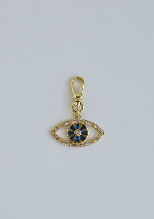 Royal Blue Evil Eye Charm on Swivel Clasp