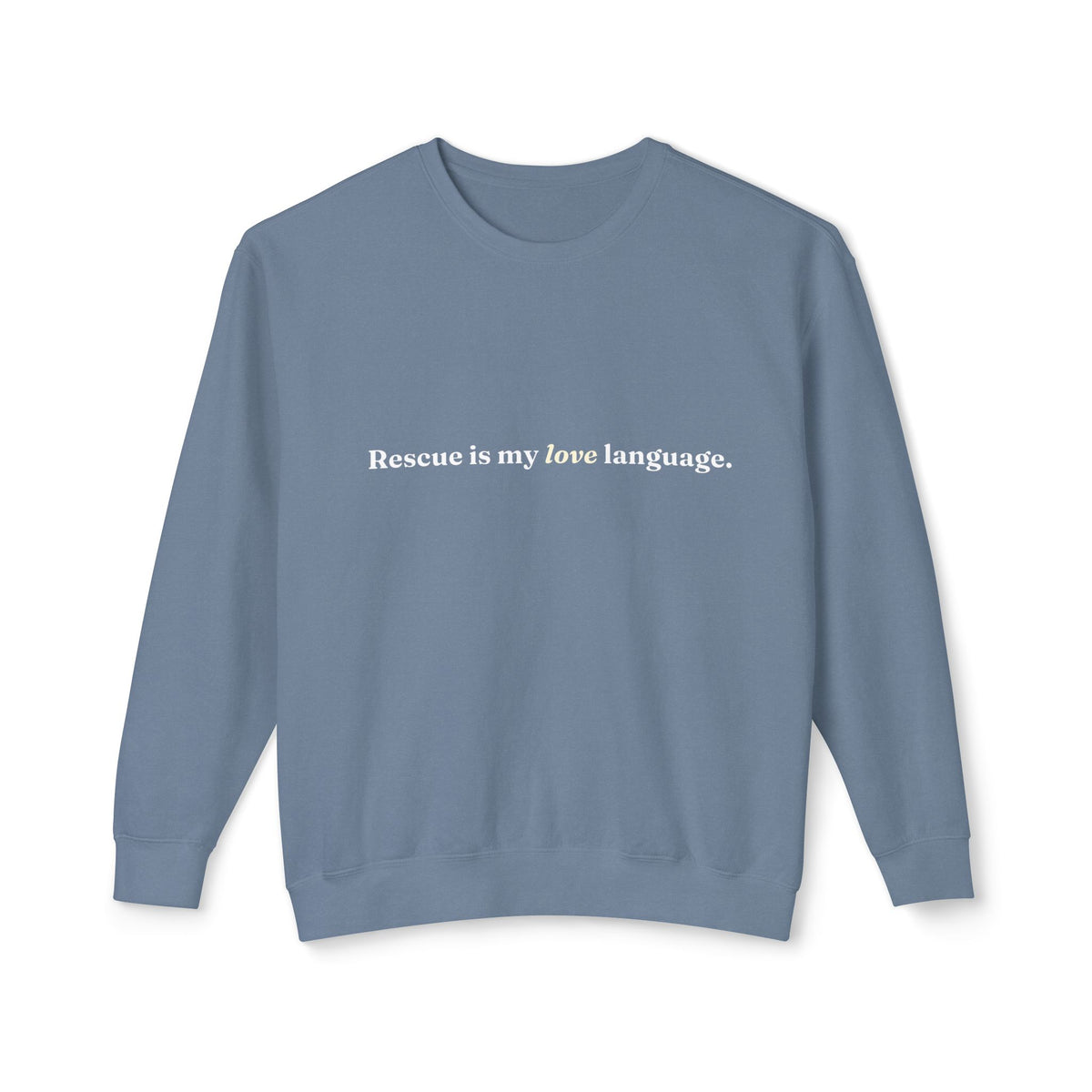Rescue Love Crewneck Sweatshirt – Animal Rescue Paw Print