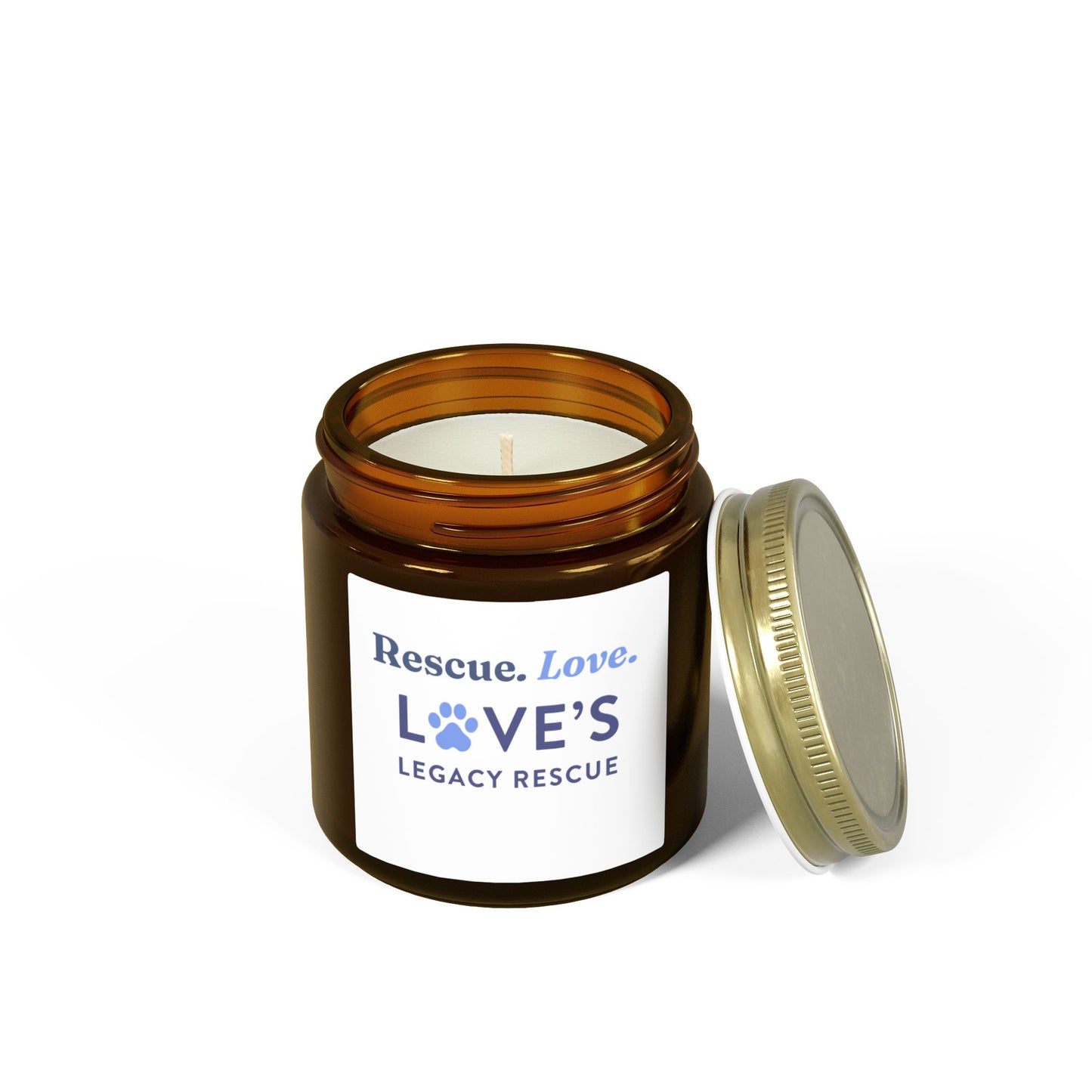 Rescue. Love. Soy Coconut Apricot Candle — Love’s Legacy Rescue Fundraiser (4oz/9oz)