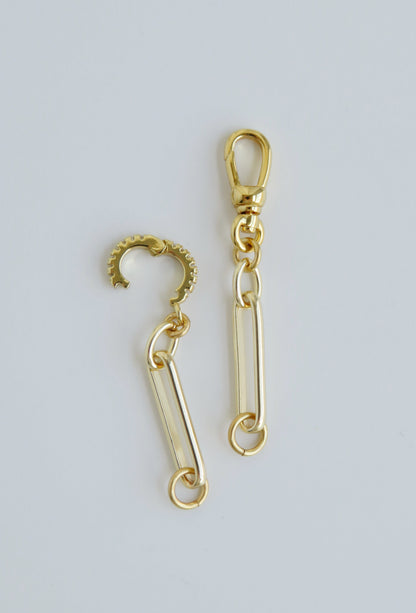 Hinged Clasp Lariat Chain - Figaro Link - add a charm