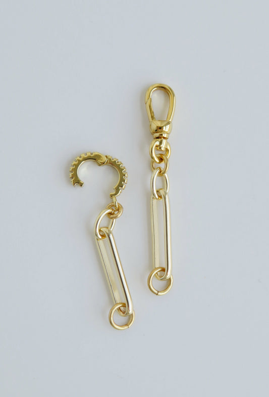 Hinged Clasp Lariat Chain - Figaro Link - add a charm