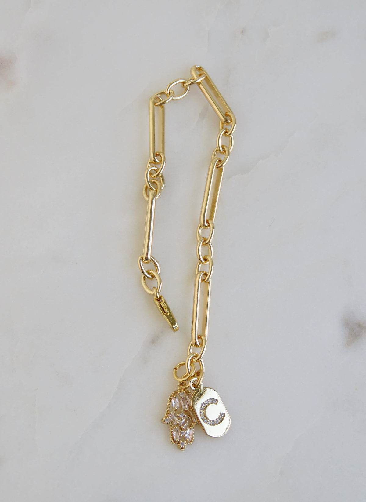 Protect Your Blessings Initial Bracelet