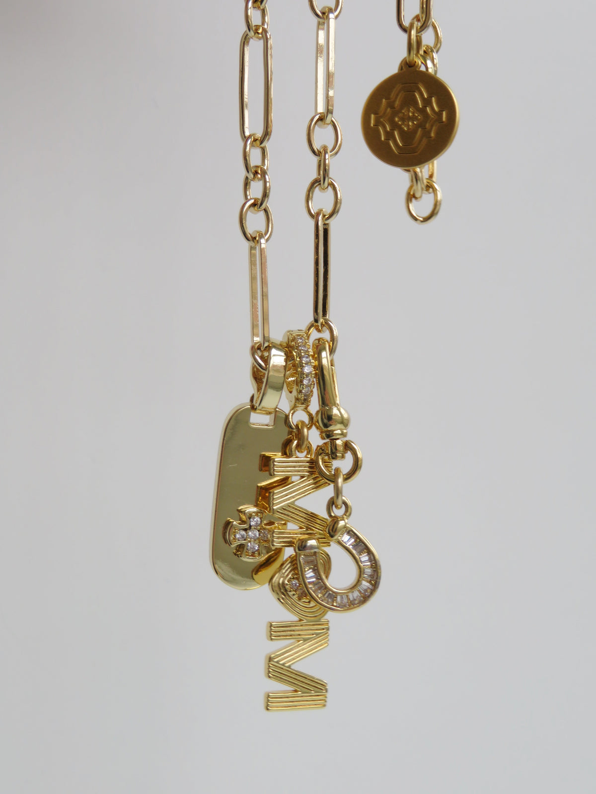 Manifest Luck, Protection & Prosperity - Diamond Horseshoe Charm with Swivel Clasp