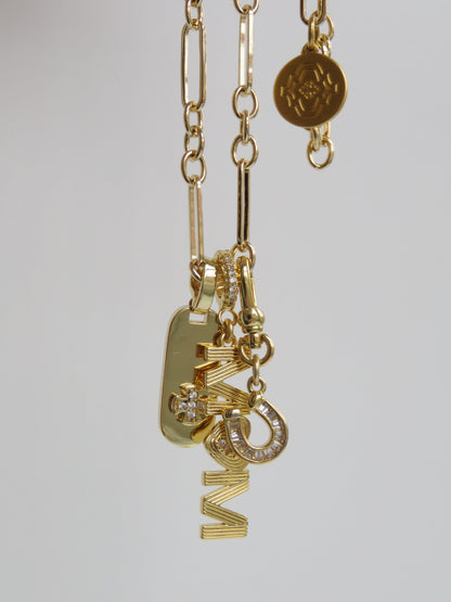 Manifest Luck, Protection & Prosperity - Diamond Horseshoe Charm with Swivel Clasp