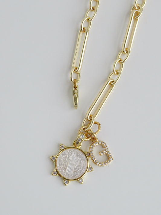 Perla Religious Saint Initial Bracelet