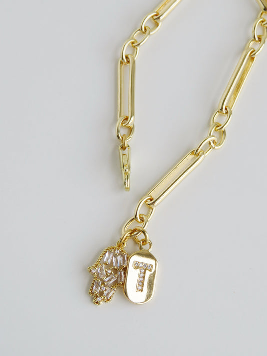 Protect Your Blessings Initial Bracelet