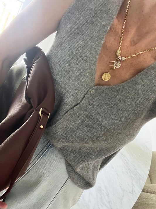 Celestial Protection Monogram Charm Necklace