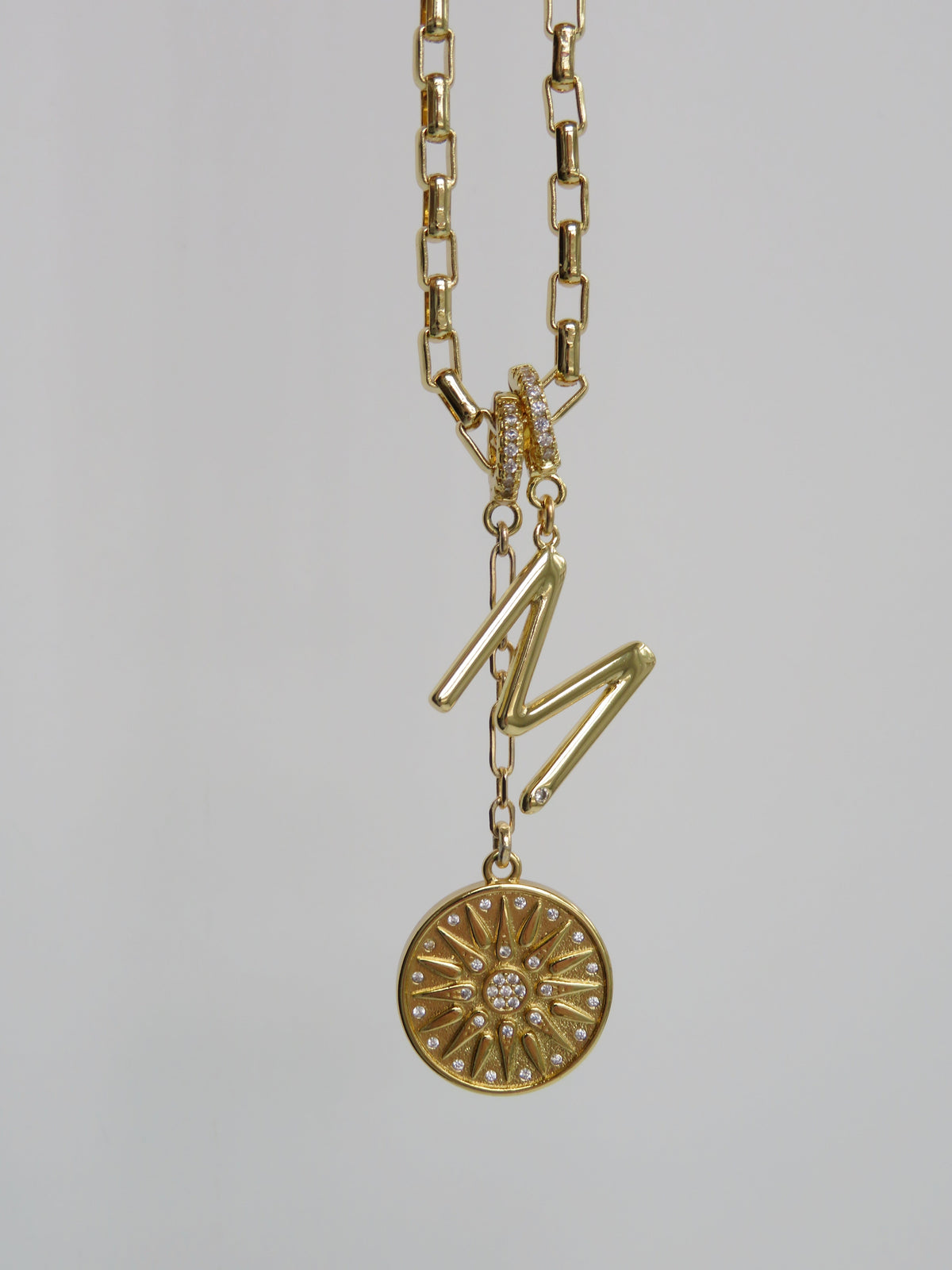 Celestial Protection Monogram Charm Necklace