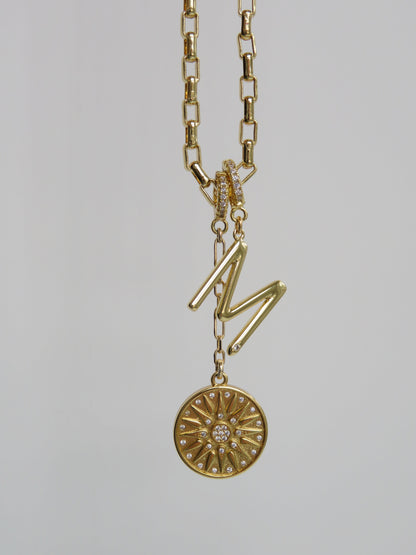 Celestial Protection Monogram Charm Necklace