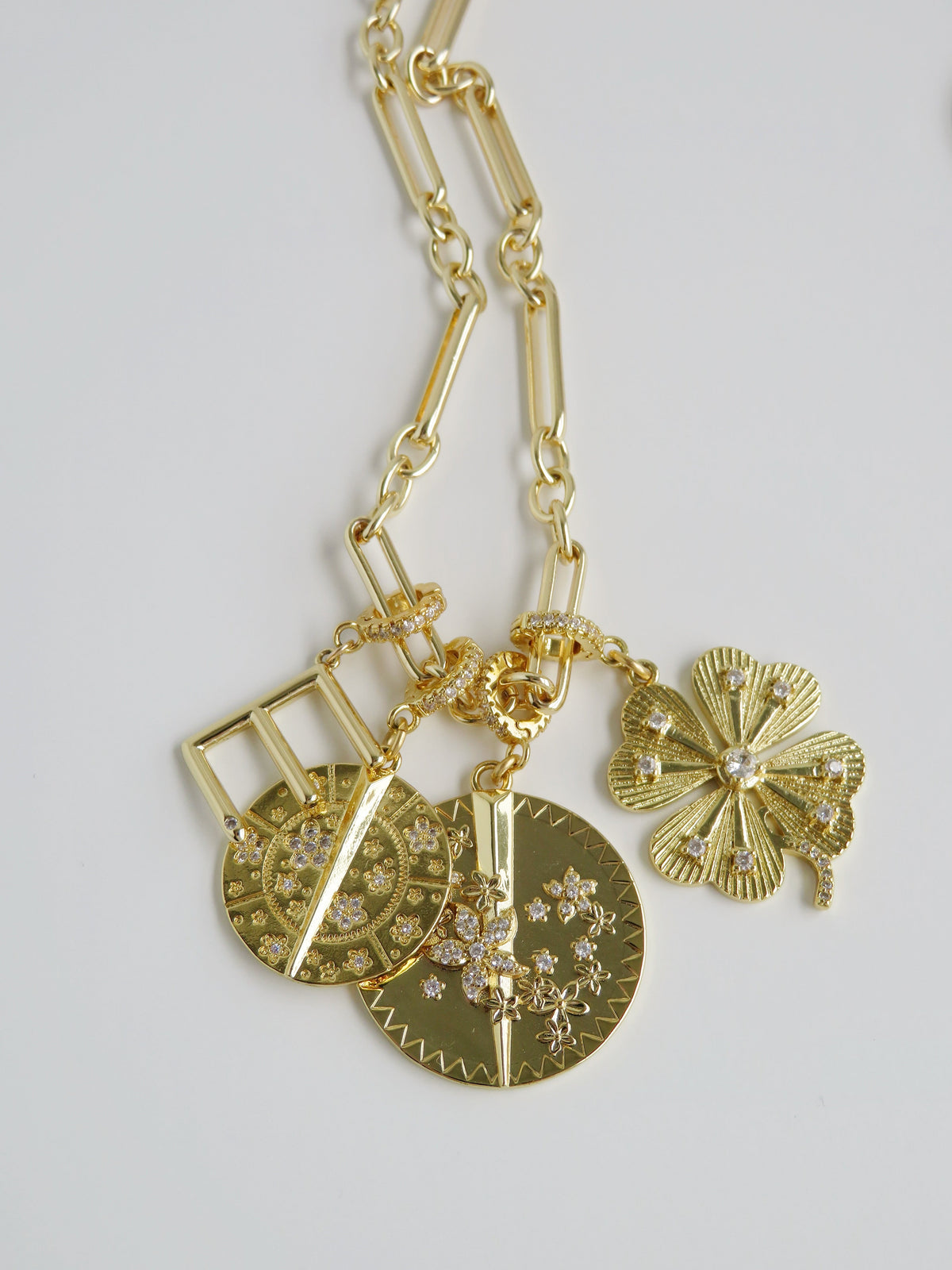 Renew & Thrive Charm on Diamond Hinged Clasp - Flower