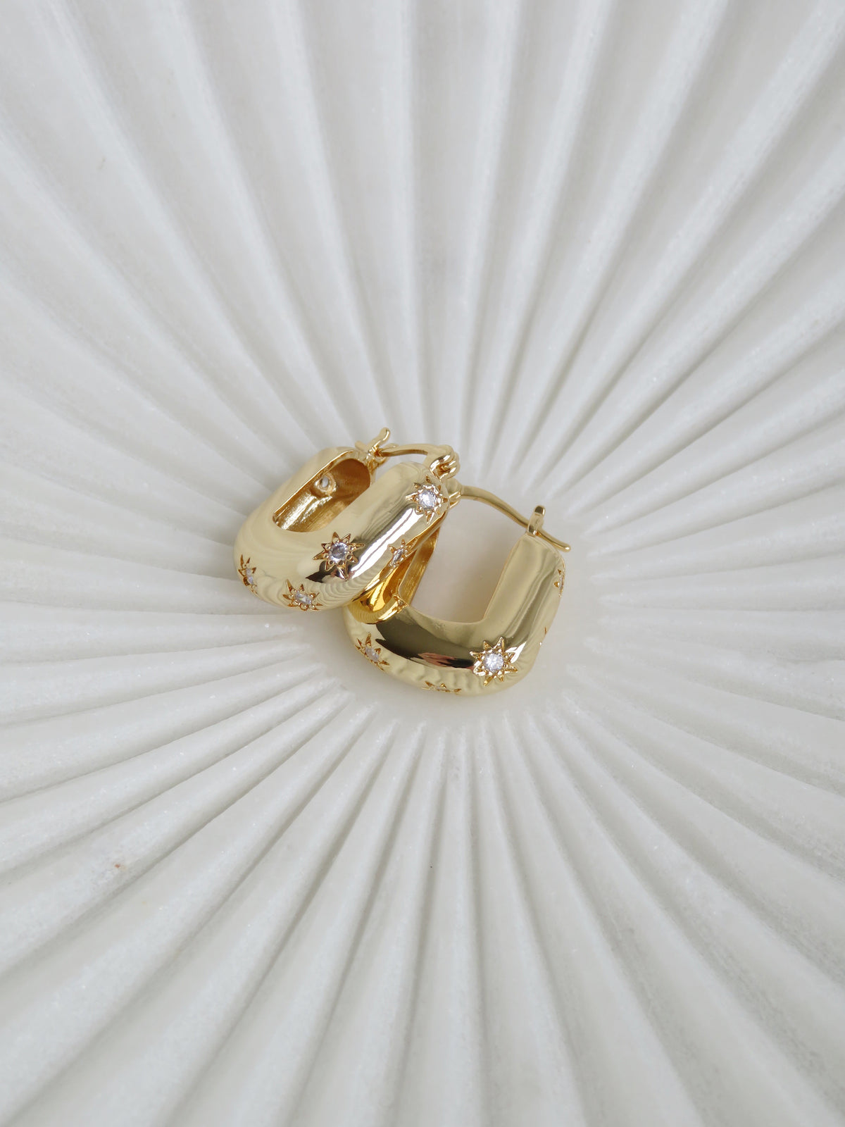 Celestial U Shaped Domed Hoops