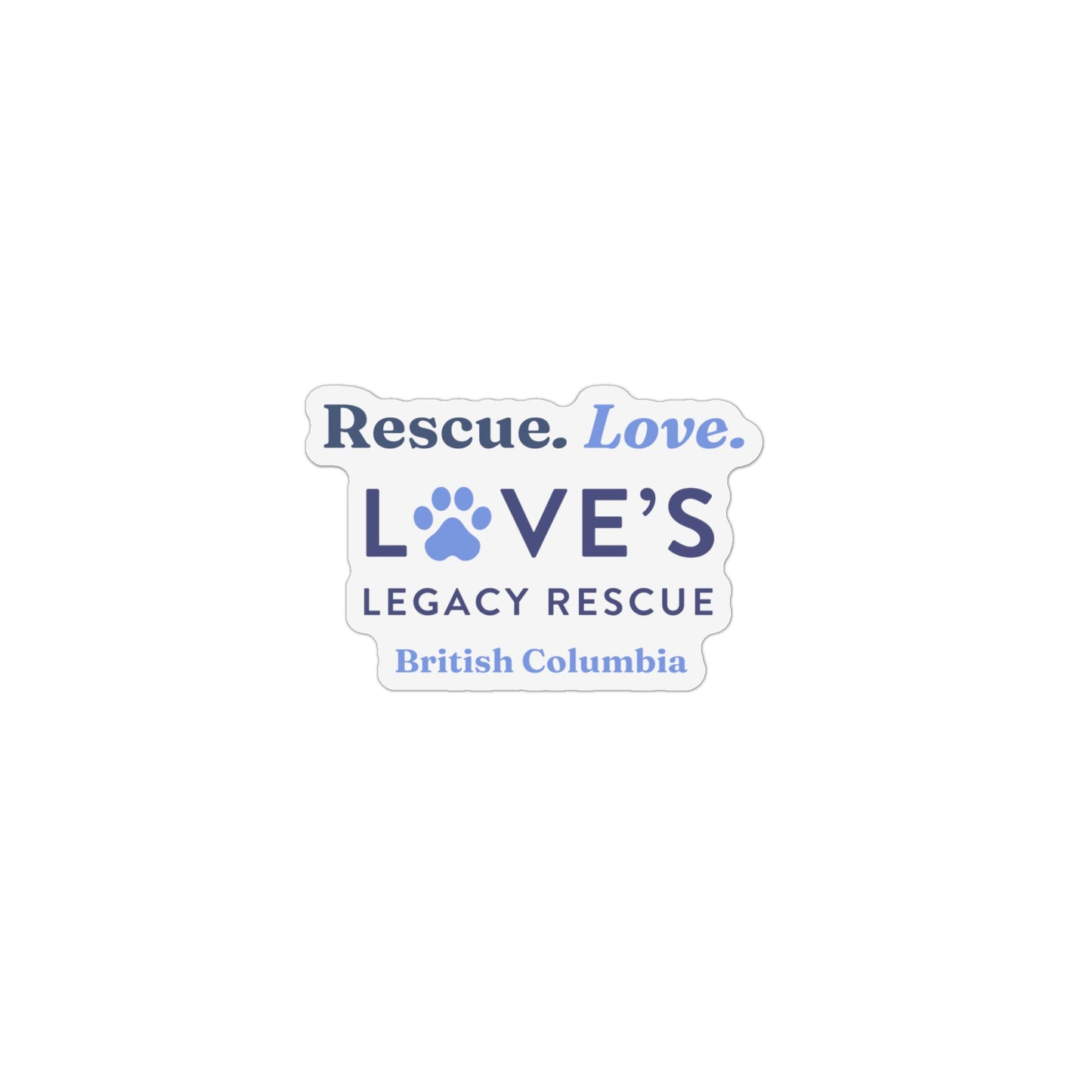 Rescue Love Car Magnet British Columbia