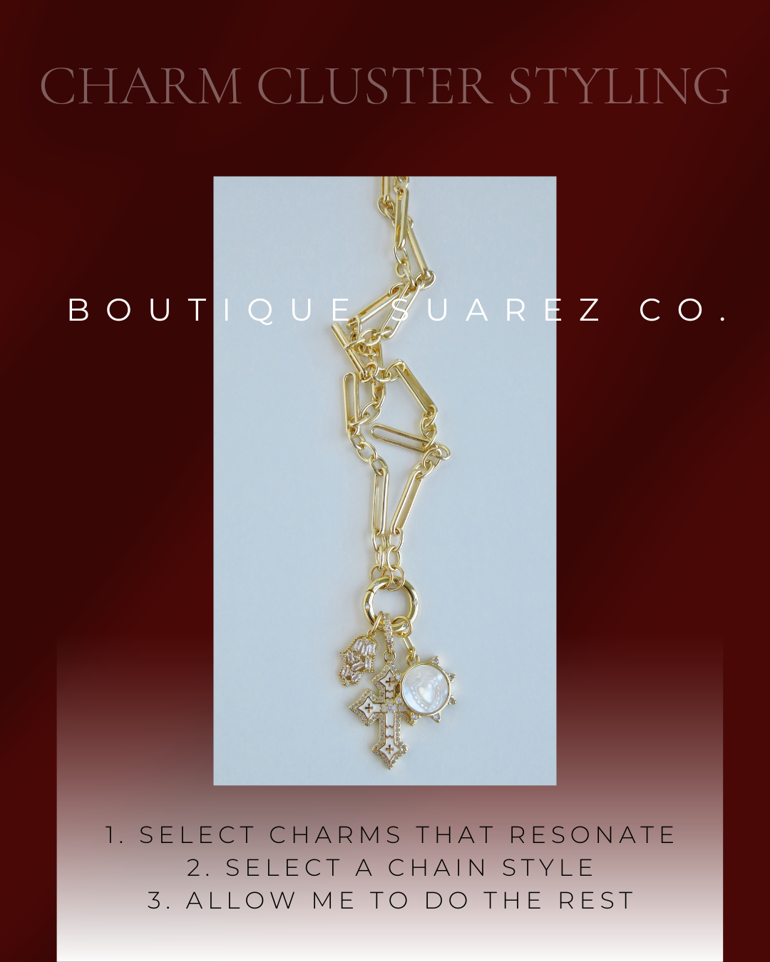 Love. Protection & Blessings of Goodness Charm Cluster Necklace