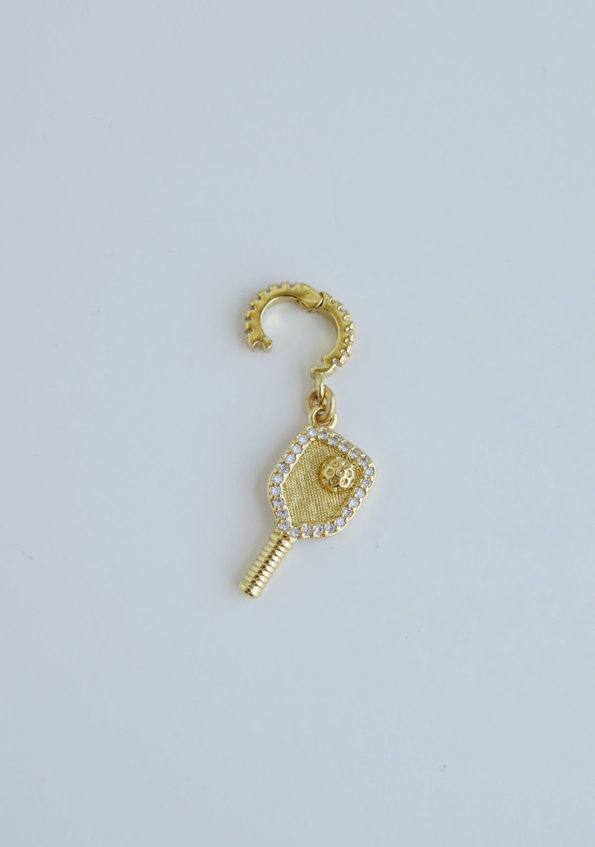 Pickleball Charm on Diamond Clasp