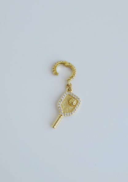 Pickleball Charm on Diamond Clasp