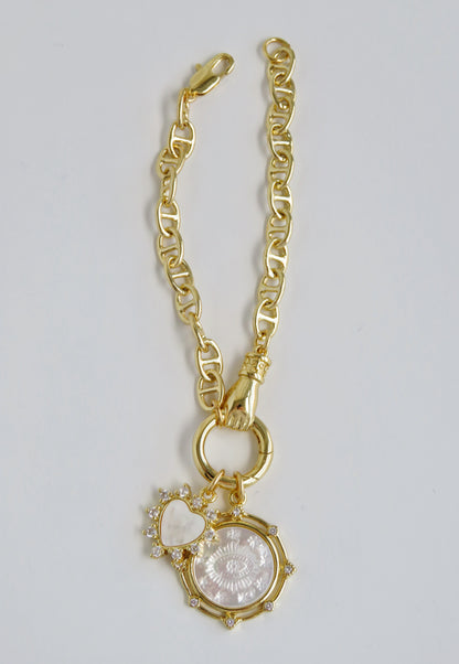 Sanxenxo Hamsa Charm Holder Bracelet - add charms