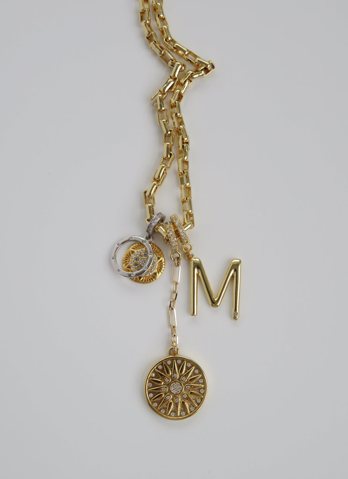 Celestial Protection Monogram Charm Necklace