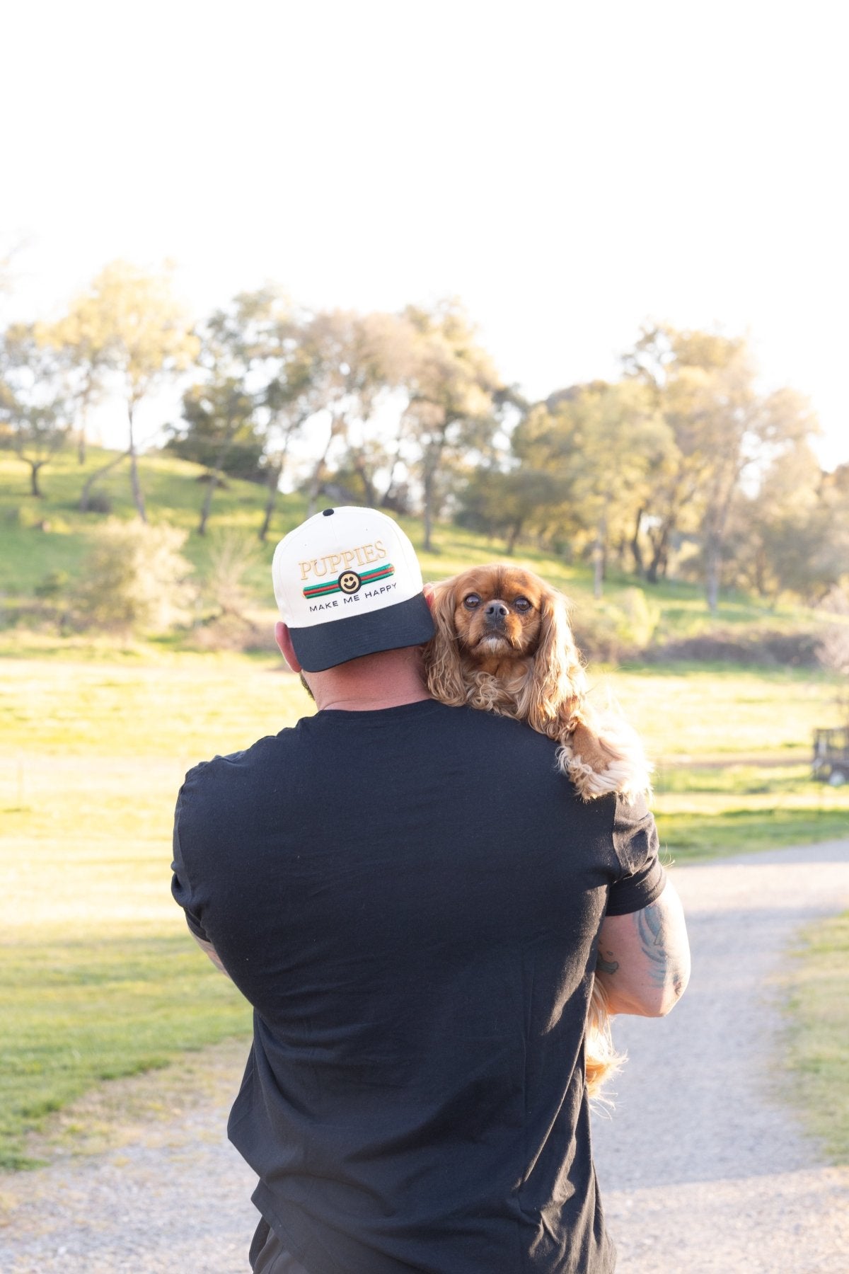 Pup Lux Embroidered 5 Panel Hat | Gold 3D Puff | Premium Gift for Dog Lovers