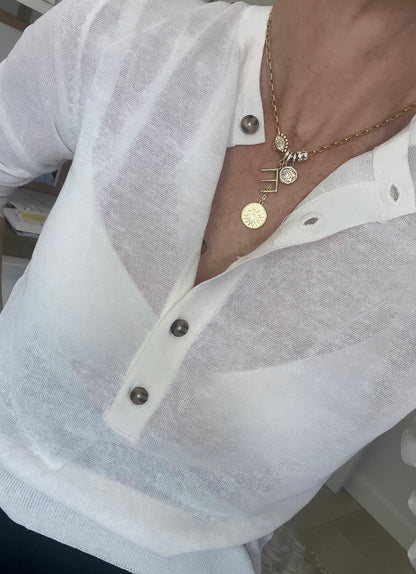 Celestial Protection Monogram Charm Necklace