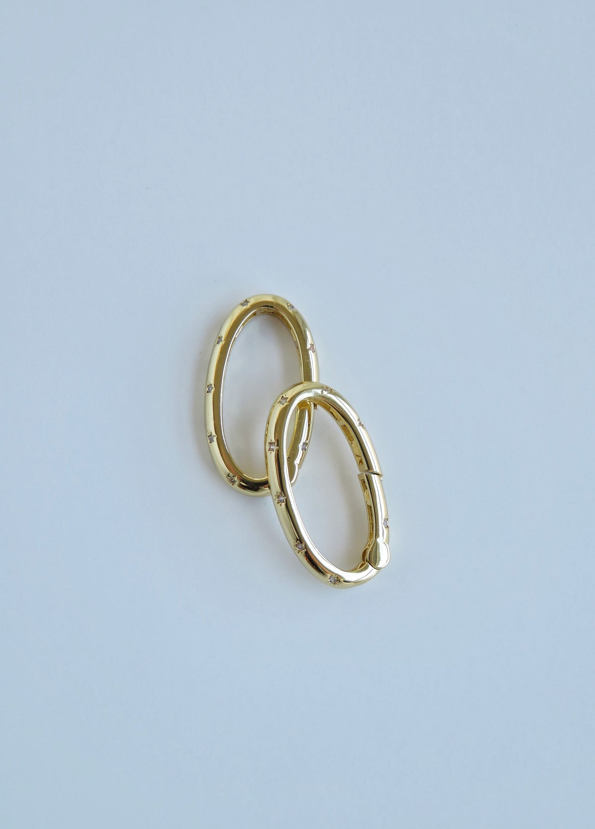 Diamond Push In Connector Charm Clasp