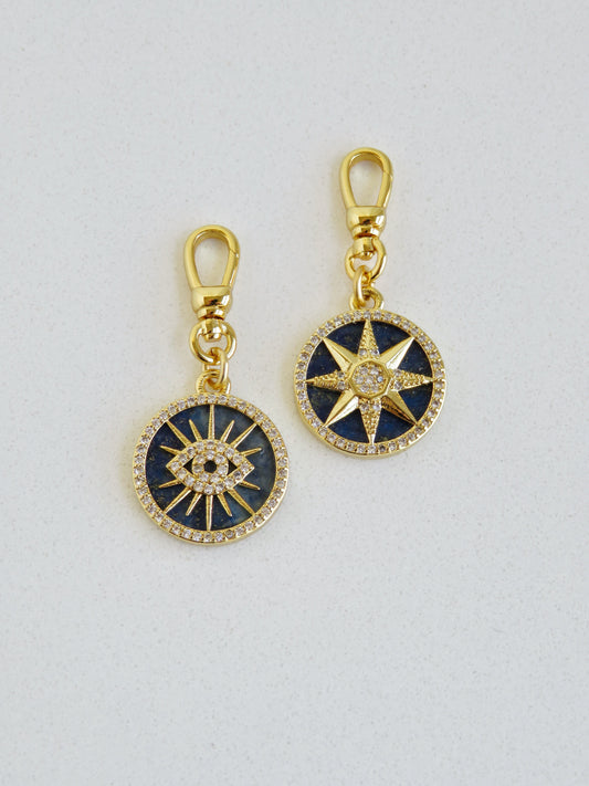Lapis Lazuli Celestial Pendant with Swivel Clasp