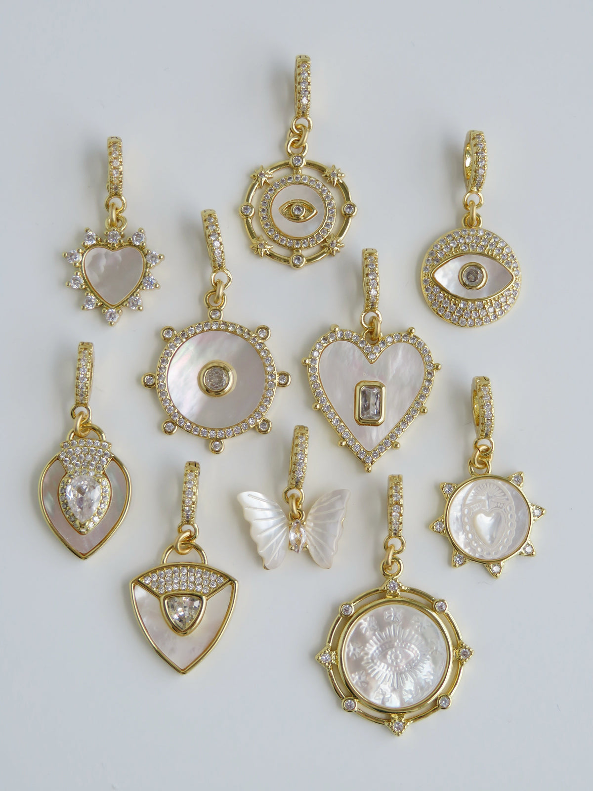 Perla Charms on Diamond Clasp