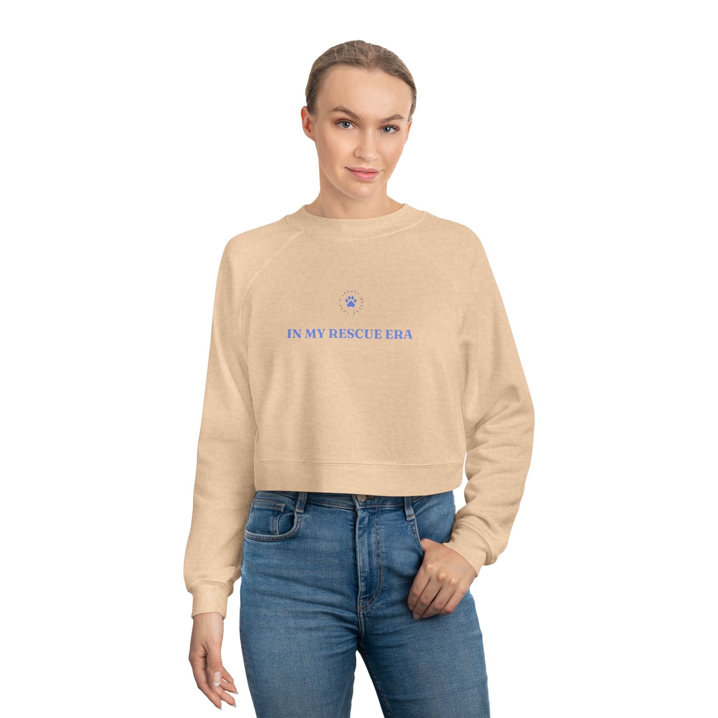 Who rescued who? Cropped Fleece Pullover