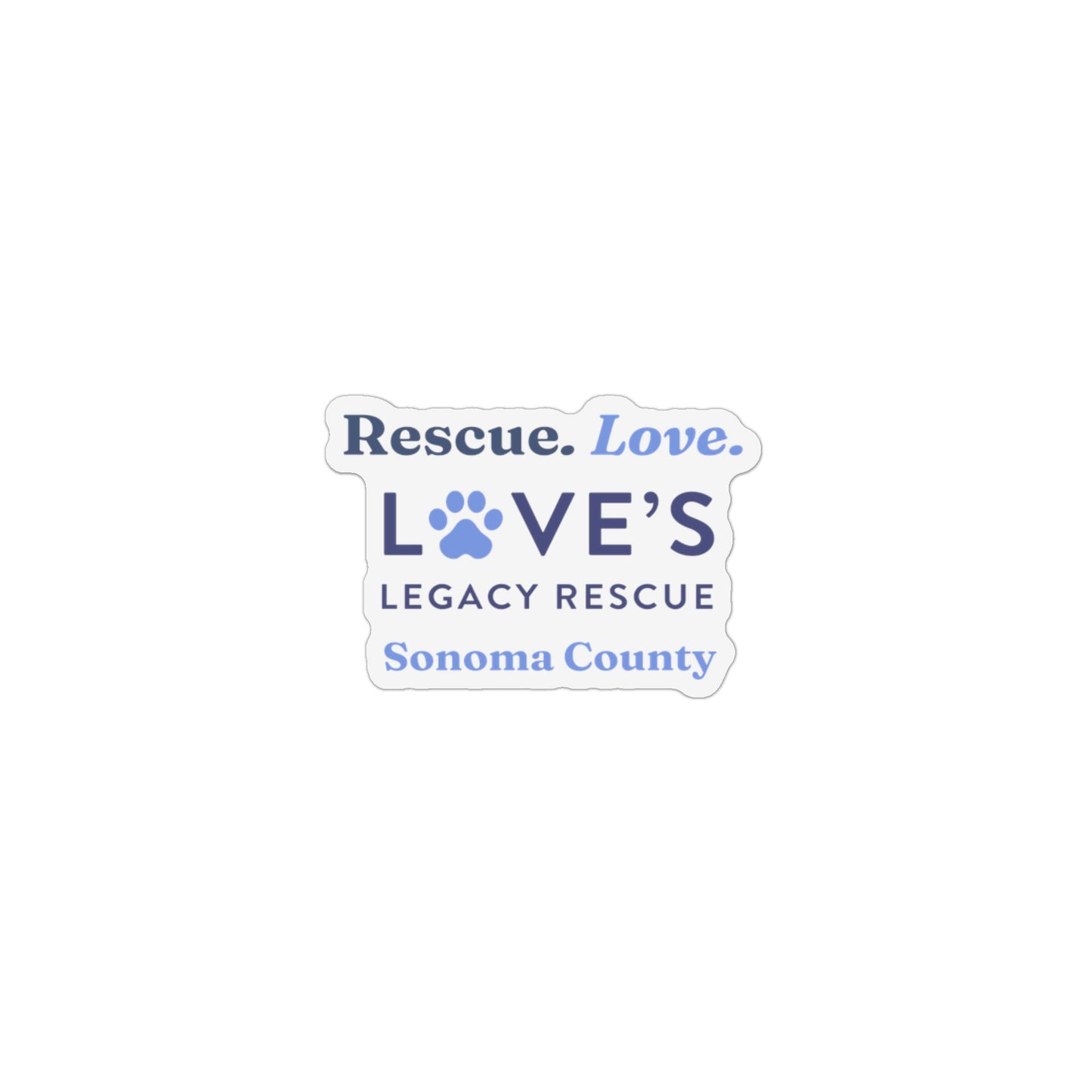 Rescue Love Car Magnet Rescue Sonoma
