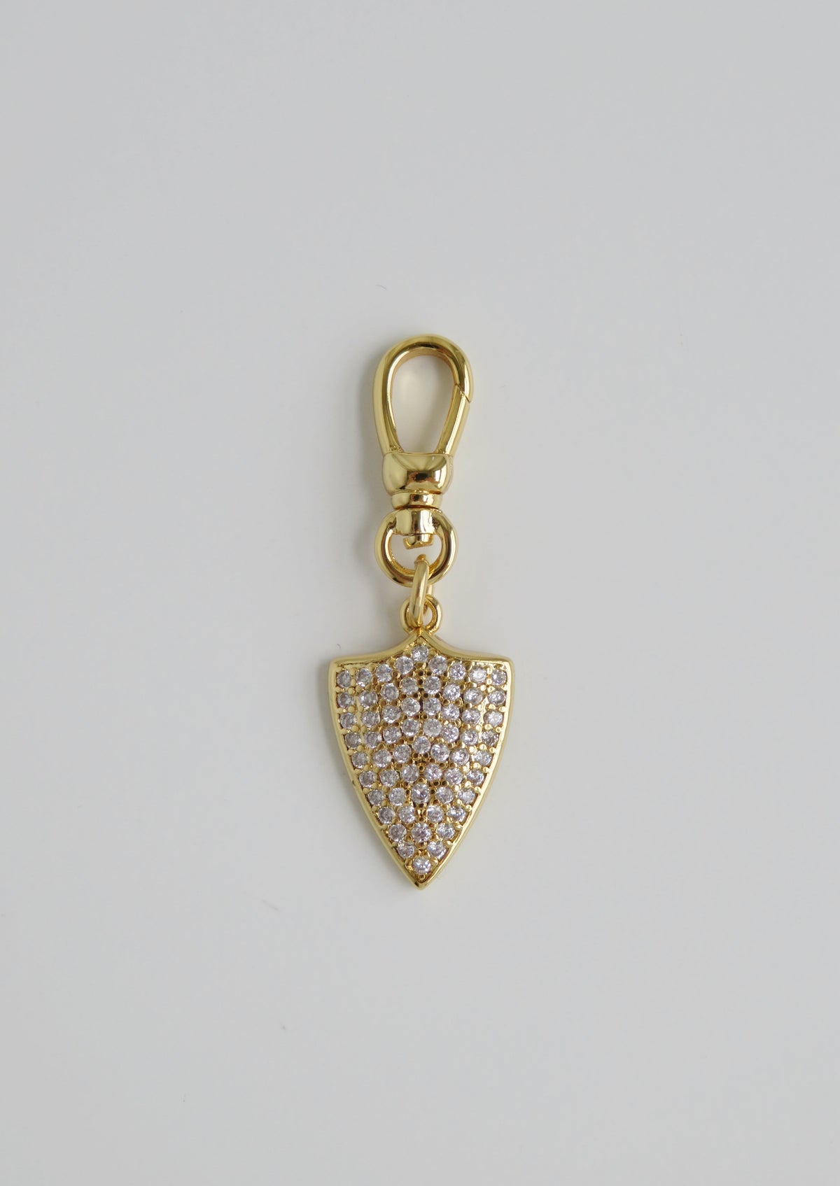 Diamond Shield Charm on Clasp