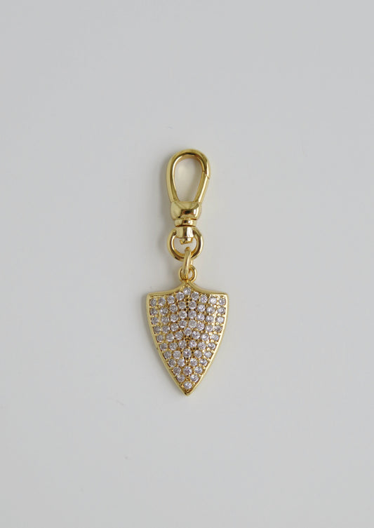 Diamond Shield Charm on Clasp