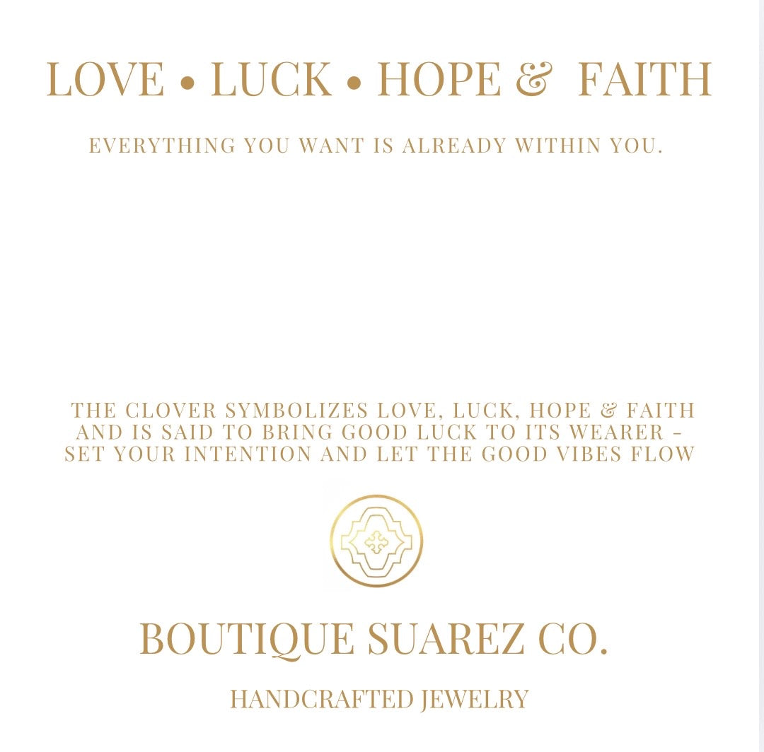 Love. Luck. Hope. Faith - Kira Clover Bracelet