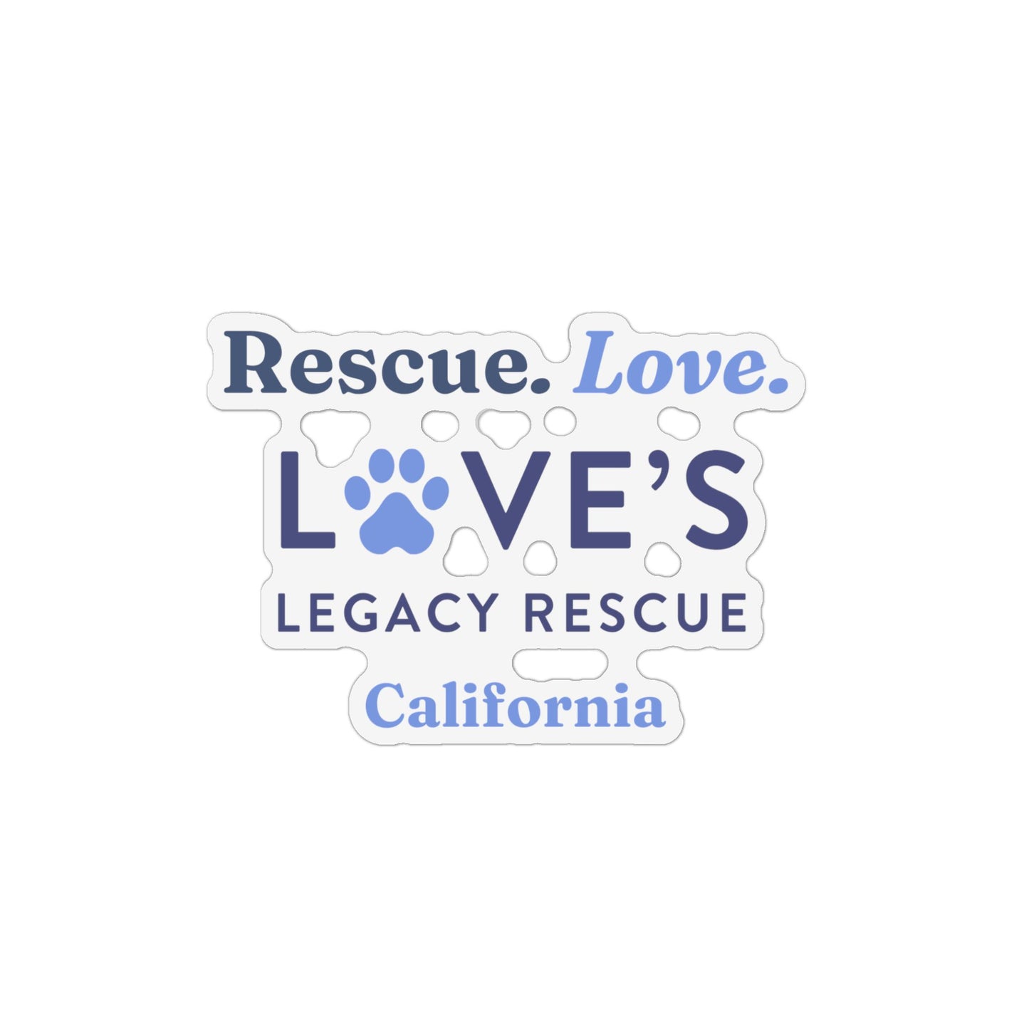 Rescue Love California Car Magnet