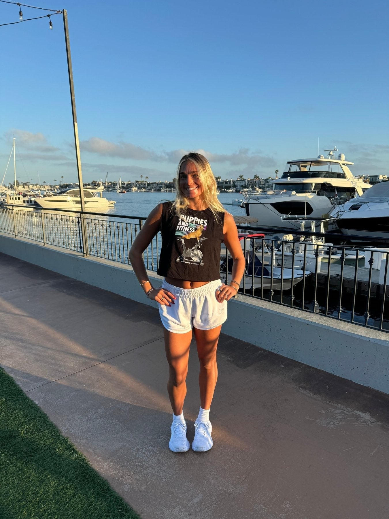 MISPRINT | Puppies & Fitness Spin Bike Future Colors | Crop Top Made in USA
