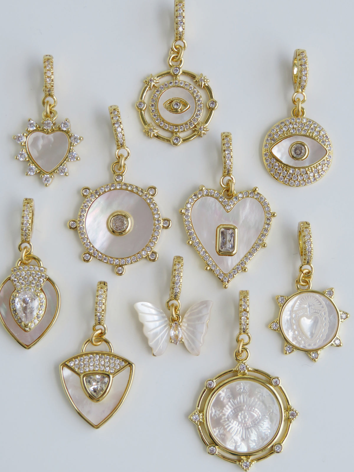 Perla Charms on Diamond Clasp